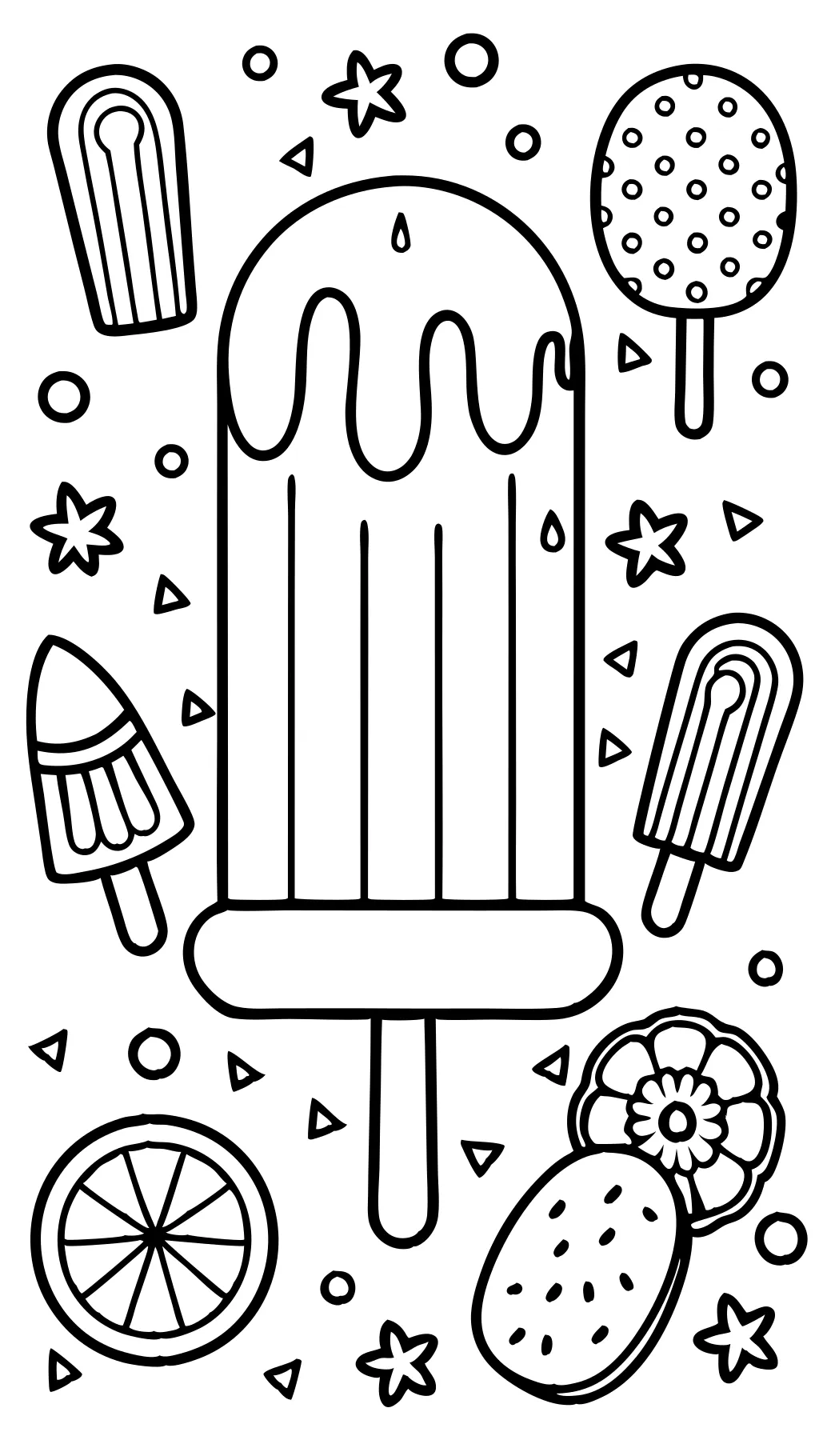 popsicles coloring pages